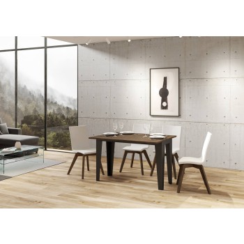 Flame Double Table - Mesa abatible 120/200x45/90 cm Flame Double Roble Nature Estructura Antracita