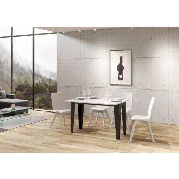 Flame Double Table - Mesa abatible 120/200x45/90 cm Flame Double Roble Nature Estructura Antracita