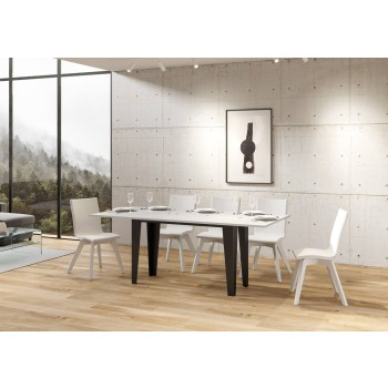 Flame Double Table - Mesa abatible 120/200x45/90 cm Flame Double Roble Nature Estructura Antracita