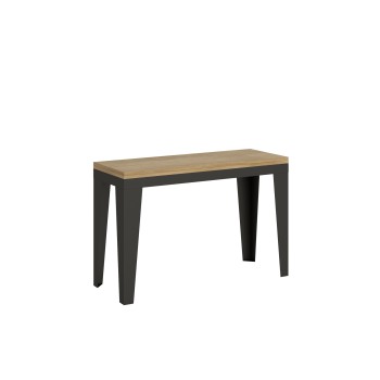 Flame Double Table - Mesa abatible 120x45/90 cm Flame Double Roble Nature Estructura Antracita