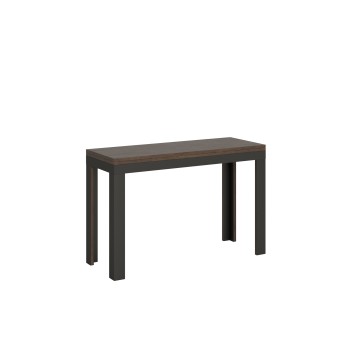 Linea Double Table - Mesa abatible 120/200x45/90 cm Linea Double Oak Nature estructura Antracita