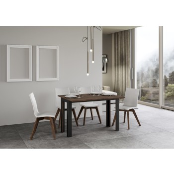 Linea Double Table - Mesa abatible 120/200x45/90 cm Linea Double Oak Nature estructura Antracita