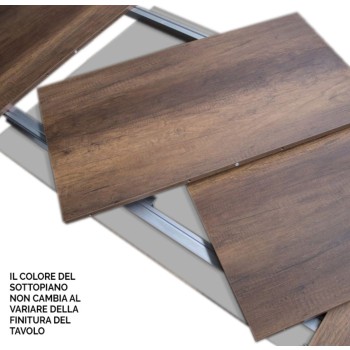 Linea Table - Mesa extensible 70x110/194 cm Linea White Ash Estructura Antracita