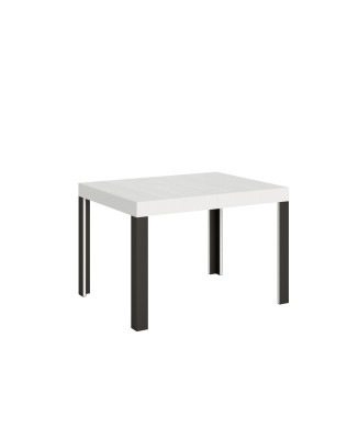 Linea Table - Mesa extensible 70x110/194 cm Linea White Ash Estructura Antracita