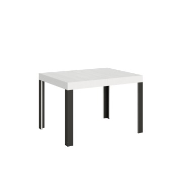 Linea Table - Mesa extensible 70x110/194 cm Linea White Ash Estructura Antracita