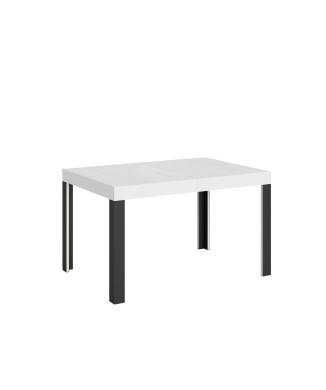 Linea Table - Mesa extensible 90x120/224 cm Linea White Ash Estructura Antracita