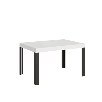 Linea Table - Mesa extensible 90x120/224 cm Linea White Ash Estructura Antracita