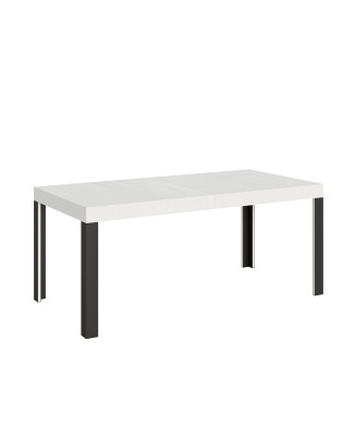 Linea Table - Mesa extensible 90x180/284 cm Linea White Ash Estructura Antracita