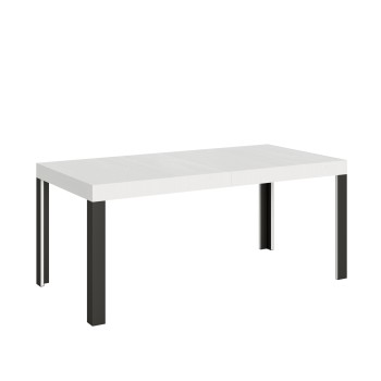 Linea Table - Mesa extensible 90x180/284 cm Linea White Ash Estructura Antracita