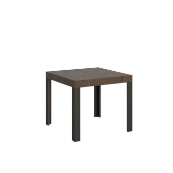 Linea Table - Mesa extensible 90x90/246 cm Linea White Ash Estructura Antracita