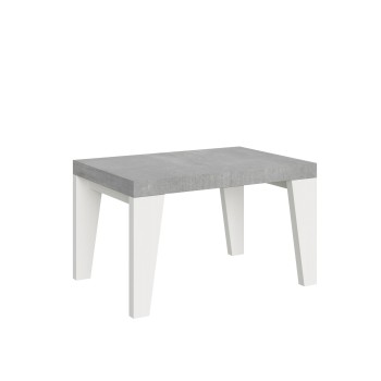 Mesa Naxy Mix - Mesa extensible 90x130/234 cm Tapa Naxy Mix Fresno Blanco - Patas Nogal