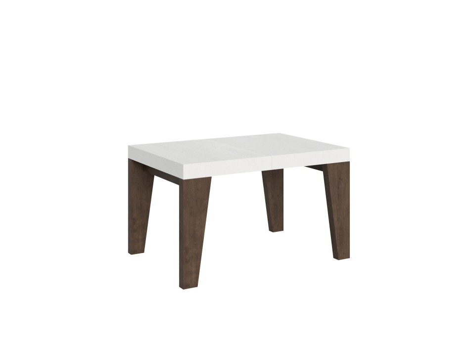 Mesa Naxy Mix - Mesa extensible 90x130/234 cm Tapa Naxy Mix Fresno Blanco - Patas Nogal