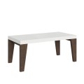 Mesa extensible 90x180/284 cm Naxy Mix Tapa fresno blanco - Patas nogal