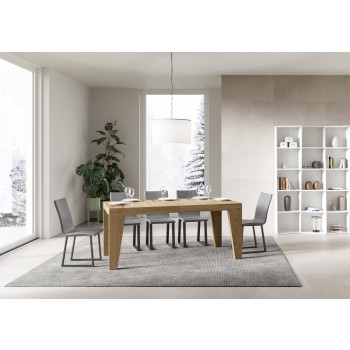 Mesa Naxy - Mesa extensible 90x160/264 cm Naxy Fresno Blanco