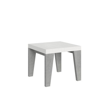 Mesa Naxy - Mesa extensible 90x90/246 cm Naxy Fresno Blanco