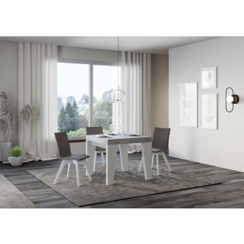 Mesa Naxy - Mesa extensible 90x90/246 cm Naxy Fresno Blanco