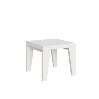 Mesa Naxy - Mesa extensible 90x90/246 cm Naxy Fresno Blanco