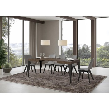 Mesa Paxon Antracita - Mesa extensible 70x110/194 cm Estructura Paxon Fresno Blanco Antracita