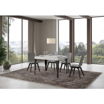 Mesa Paxon Antracita - Mesa extensible 70x110/194 cm Estructura Paxon Fresno Blanco Antracita