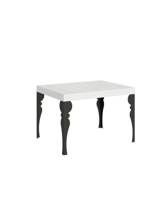 Mesa Paxon Antracita - Mesa extensible 70x110/194 cm Estructura Paxon Fresno Blanco Antracita