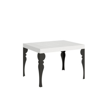 Mesa Paxon Antracita - Mesa extensible 70x110/194 cm Estructura Paxon Fresno Blanco Antracita