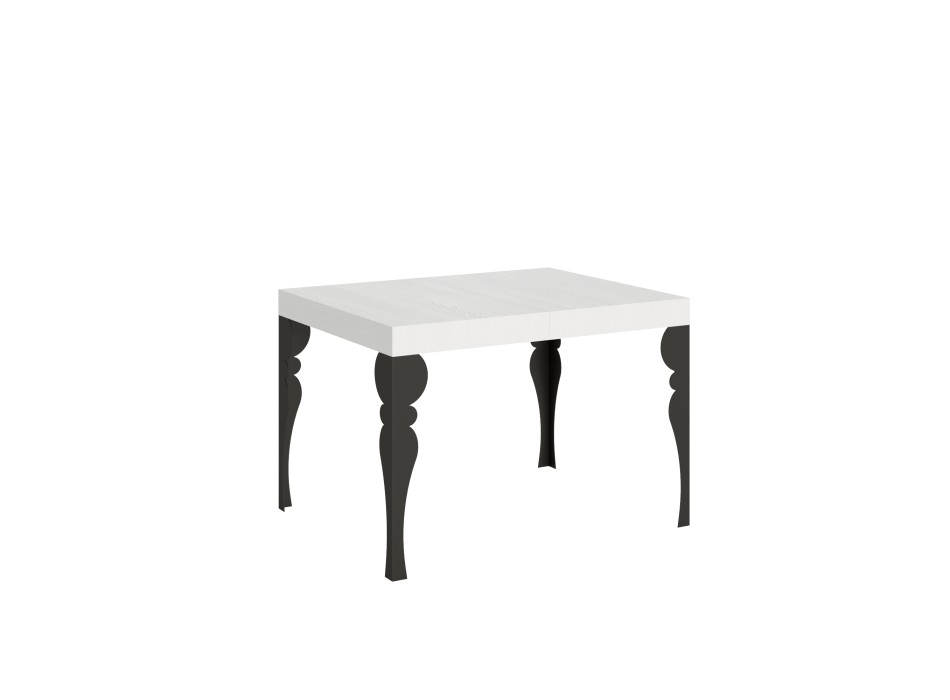 Mesa Paxon Antracita - Mesa extensible 70x110/194 cm Estructura Paxon Fresno Blanco Antracita