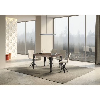 Mesa Paxon Antracita - Mesa extensible 90X120/224 cm Estructura Paxon Fresno Blanco Antracita