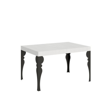 Mesa Paxon Antracita - Mesa extensible 90X120/224 cm Estructura Paxon Fresno Blanco Antracita