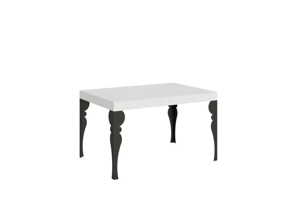 Mesa Paxon Antracita - Mesa extensible 90X120/224 cm Estructura Paxon Fresno Blanco Antracita