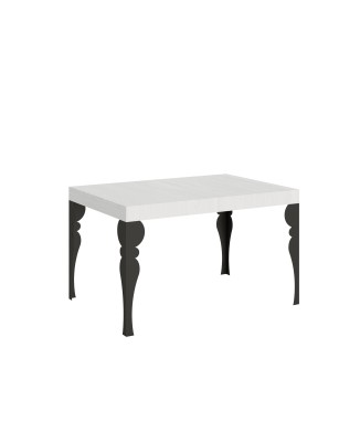 Mesa Paxon Antracita - Mesa extensible 90x130/390 cm Estructura Paxon Fresno Blanco Antracita