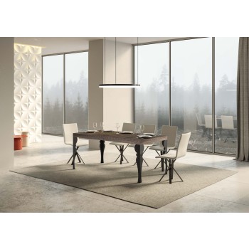 Mesa Paxon Antracita - Mesa extensible 90x160/264 cm Estructura Paxon Fresno Blanco Antracita