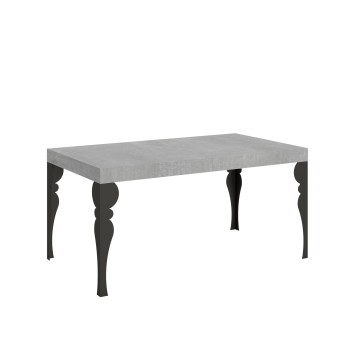 Mesa Paxon Antracita - Mesa extensible 90x160/264 cm Estructura Paxon Fresno Blanco Antracita