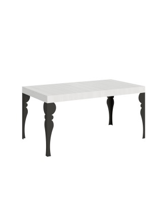 Mesa Paxon Antracita - Mesa extensible 90x160/264 cm Estructura Paxon Fresno Blanco Antracita