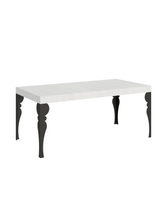 Mesa Paxon Antracita - Mesa extensible 90x180/284 cm Estructura Paxon Fresno Blanco Antracita