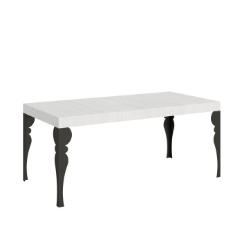 Mesa Paxon Antracita - Mesa extensible 90x180/284 cm Estructura Paxon Fresno Blanco Antracita