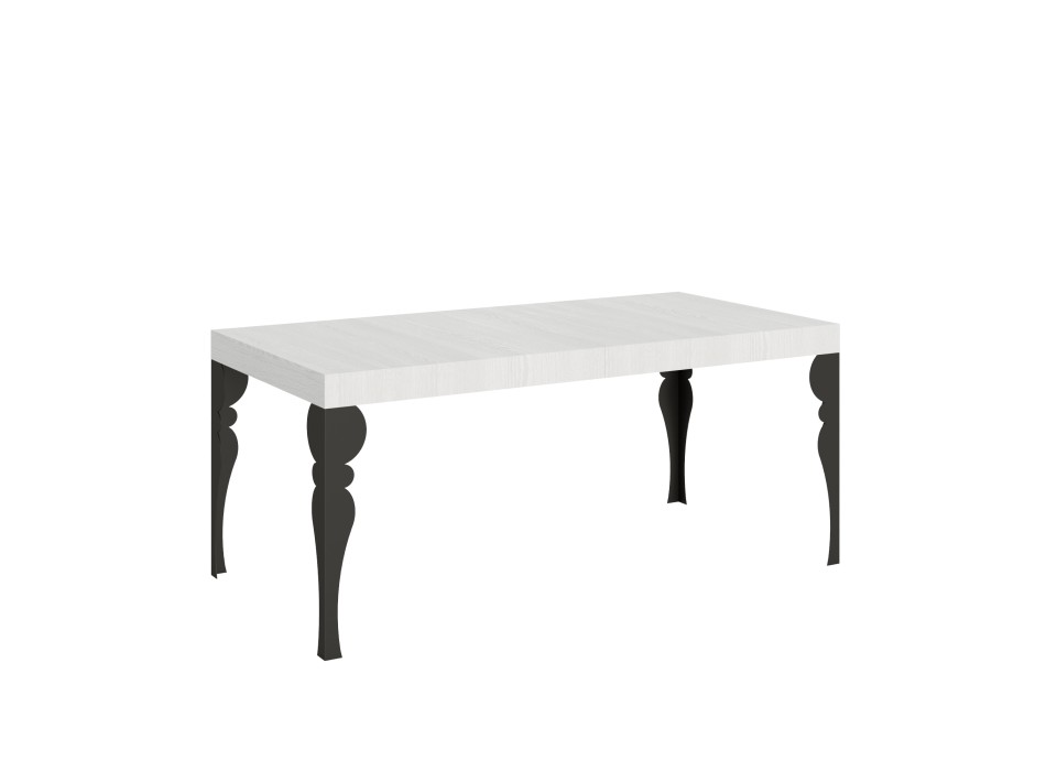 Mesa Paxon Antracita - Mesa extensible 90x180/284 cm Estructura Paxon Fresno Blanco Antracita