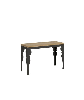 Paxon Double Table - Mesa abatible 120/200x45/90 cm Paxon Double Oak Nature estructura Antracita