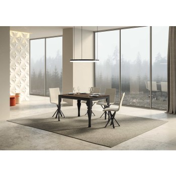 Mesa Paxon Evolution Antracita - Mesa extensible 90x120/224 cm Paxon Evolution Estructura Blanco Fresno Antracita