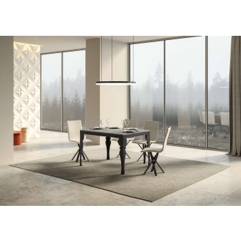 Mesa Paxon Evolution Antracita - Mesa extensible 90x120/380 cm Paxon Evolution Estructura Fresno Blanco Antracita