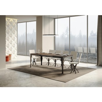 Mesa Paxon Evolution Antracita - Mesa extensible 90x120/380 cm Paxon Evolution Estructura Fresno Blanco Antracita