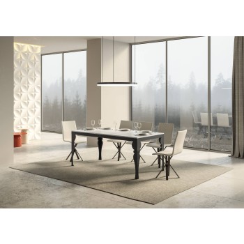 Mesa Paxon Evolution Antracita - Mesa extensible 90x160/264 cm Estructura Paxon Evolution Blanco Fresno Antracita