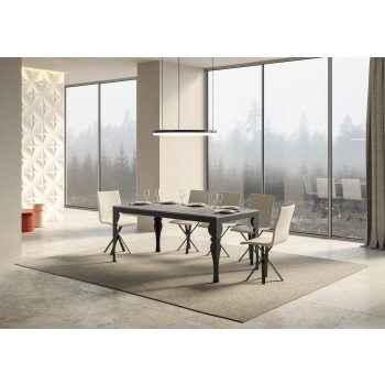 Mesa Paxon Evolution Antracita - Mesa extensible 90x160/264 cm Estructura Paxon Evolution Blanco Fresno Antracita