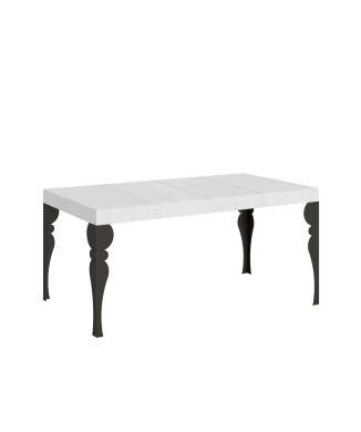 Mesa Paxon Premium Antracita - Mesa extensible 90X120/224 cm Estructura Paxon Premium Fresno Blanco Antracita