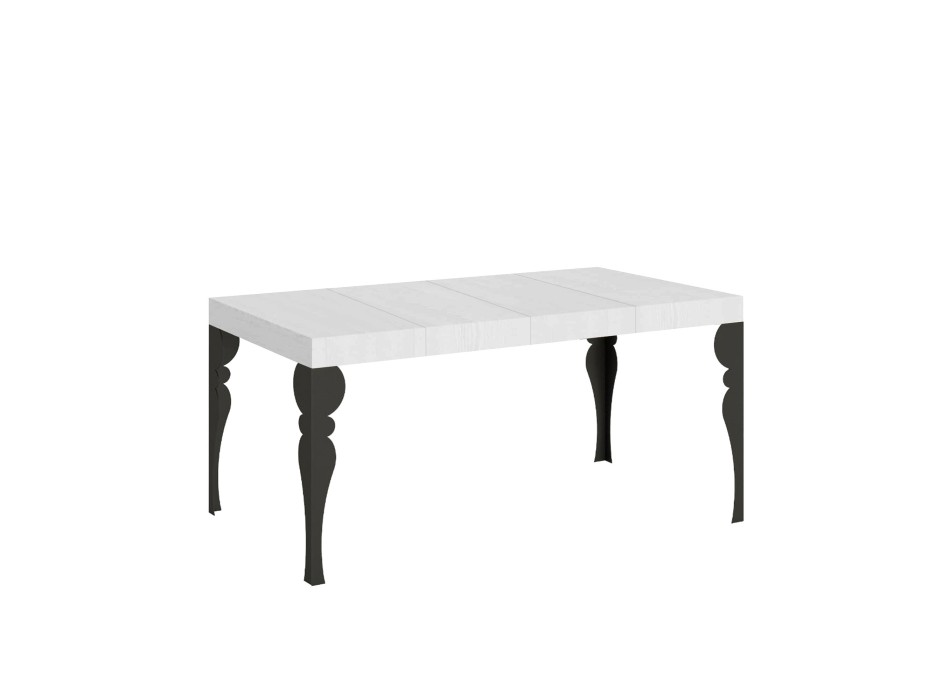 Mesa Paxon Premium Antracita - Mesa extensible 90X120/224 cm Estructura Paxon Premium Fresno Blanco Antracita