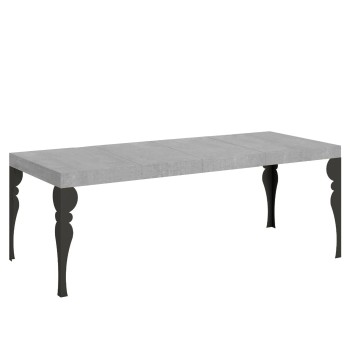 Mesa Paxon Premium Antracita - Mesa extensible 90x160/264 cm Estructura Paxon Premium Fresno Blanco Antracita