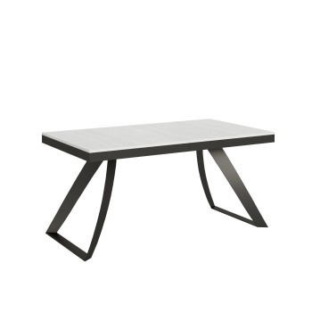 Mesa Proy Evolution Antracita - Mesa extensible 90x160/264 cm Proxy Evolution Estructura Fresno Blanco Antracita