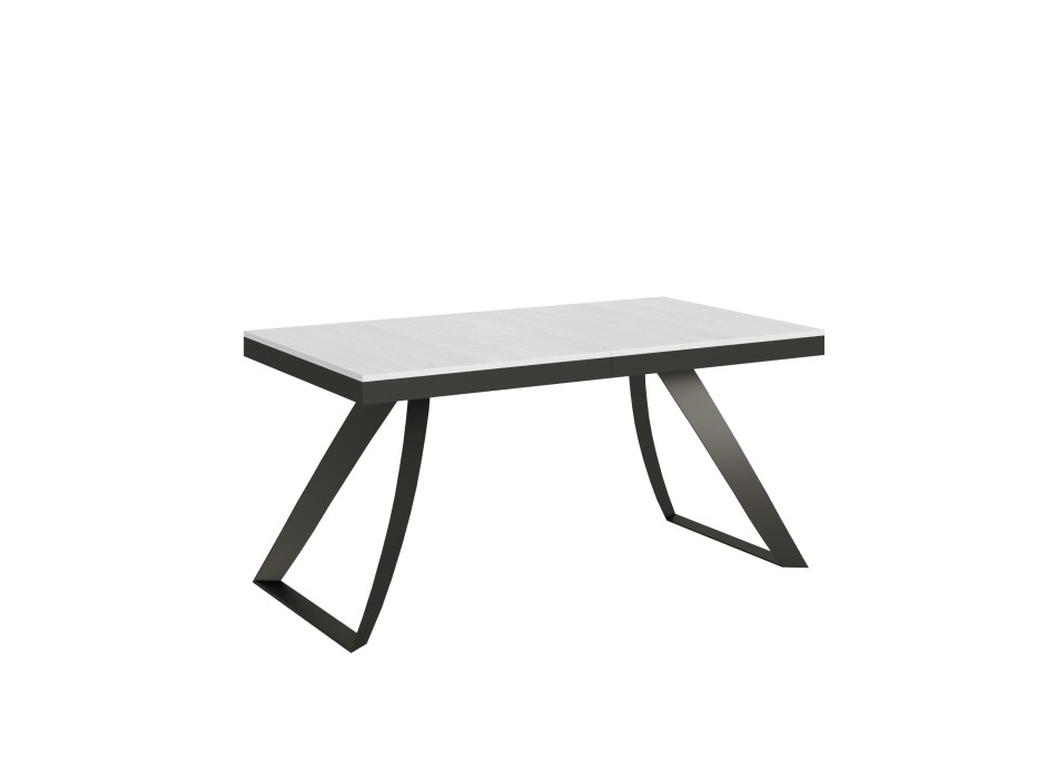 Mesa Proy Evolution Antracita - Mesa extensible 90x160/264 cm Proxy Evolution Estructura Fresno Blanco Antracita