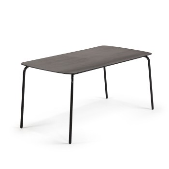 Tavolo rettangolare Thyra 160 x 80 cm-cement nero