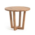 Mesa redonda Nahla de madera maciza de acacia acabado natural Ø 90 cms