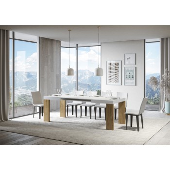 Roxell Table - Mesa extensible 90x130/234 cm Roxell Blanco Fresno